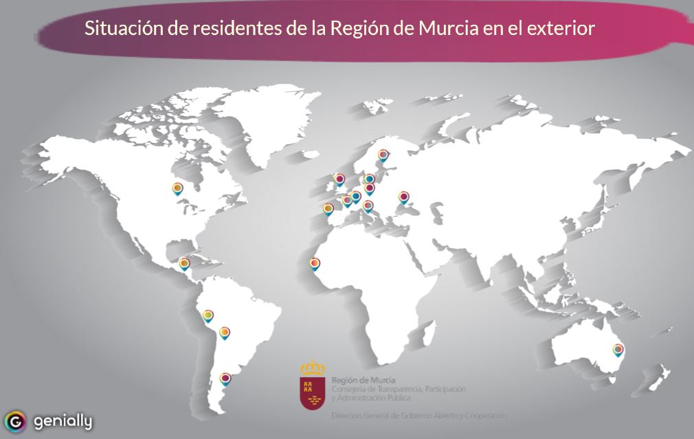 Situación residentes Región de Murcia en el exterior