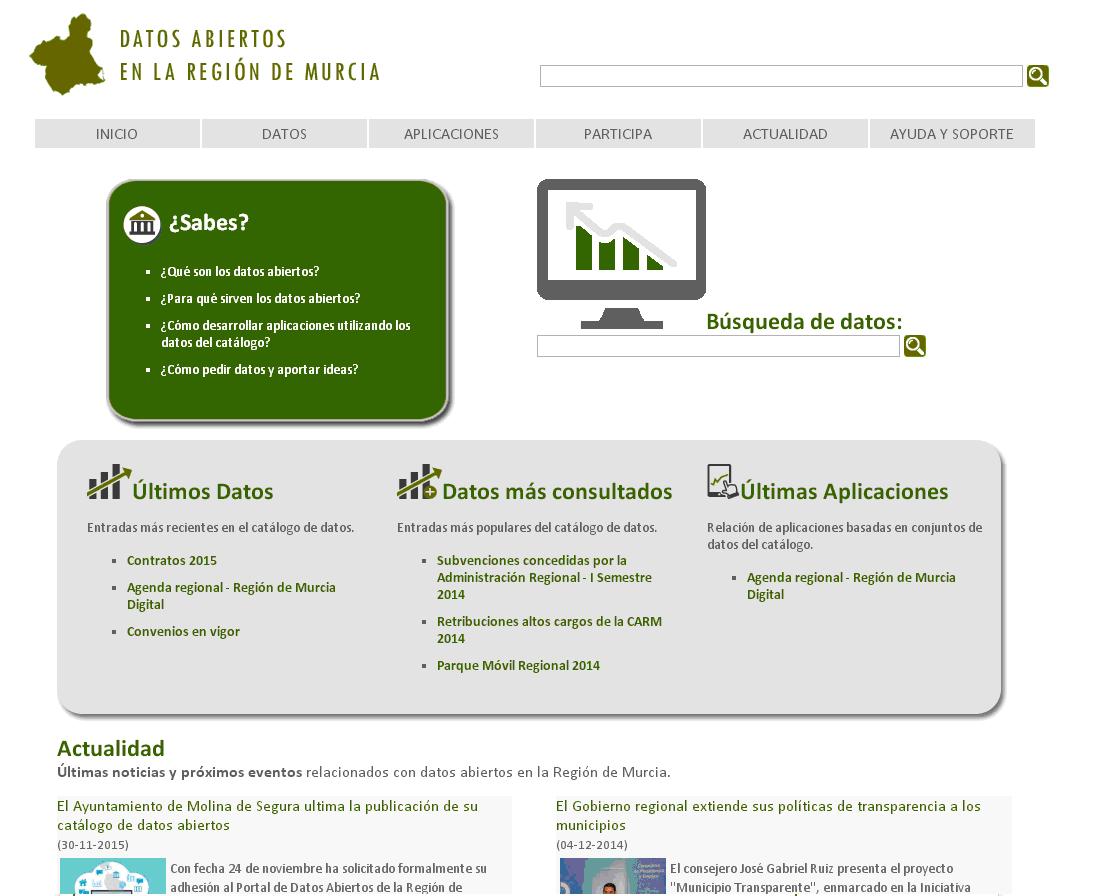 Avance del nuevo portal de datos abiertos