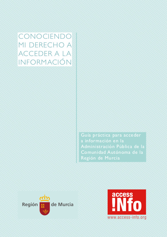 portada de la guía de acceso a informacion publica de la Región de Murcia 